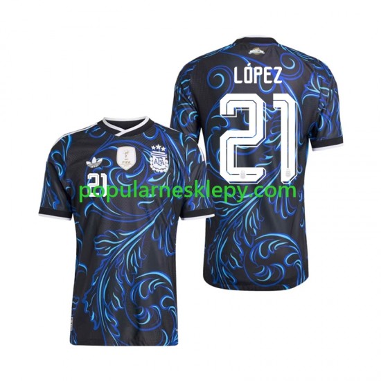 Koszulka Krótka Męska Reprezentacji Argentyny Drugi strój Jose Manuel Lopez 21 World Cup 2026