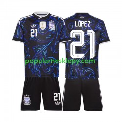 Koszulka Krótka dla Dzieci Reprezentacji Argentyny Drugi strój Jose Manuel Lopez 21 World Cup 2026