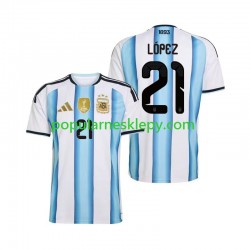 Koszulka Krótka Męska Reprezentacji Argentyny Pierwszy strój Jose Manuel Lopez 21 World Cup 2026
