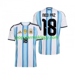 Koszulka Krótka Męska Reprezentacji Argentyny Pierwszy strój Nico Paz 18 World Cup 2026