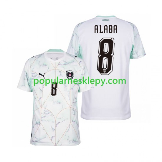 Koszulka Krótka Męska Reprezentacji Austrii Drugi strój David Alaba 8 World Cup 2026 Koszulka Krótka Męska Reprezentacji Austrii Drugi strój David Alaba 8 World Cup 2026