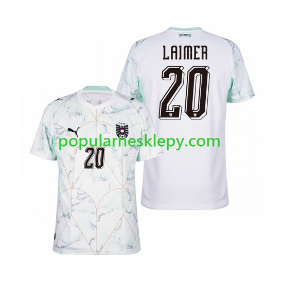 Koszulka Krótka Męska Reprezentacji Austrii Drugi strój Konrad Laimer 20 World Cup 2026 Koszulka Krótka Męska Reprezentacji Austrii Drugi strój Konrad Laimer 20 World Cup 2026