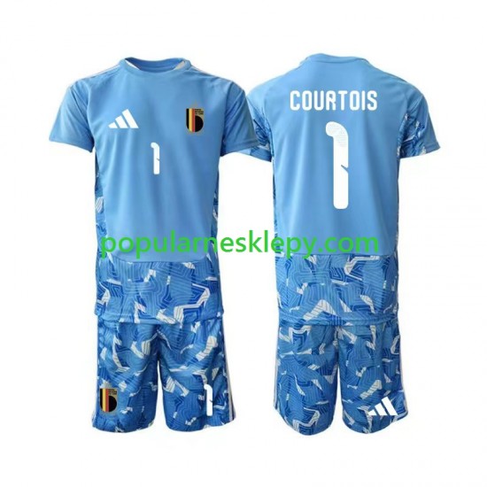 Koszulka Krótka dla Dzieci Bramkarz Reprezentacji Belgii Pierwszy strój Thibaut Courtois 1 World Cup 2026
