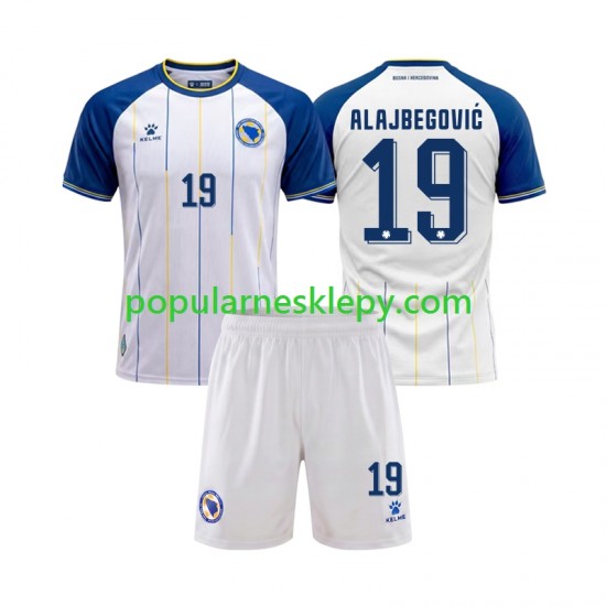 Koszulka Krótka dla Dzieci Drugi strój Bosnia Herzegovina Kerim Alajbegovic 19 World Cup 2026