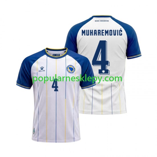 Koszulka Krótka Męska Drugi strój Bosnia Herzegovina Tarik Muharemovic 4 World Cup 2026 Koszulka Krótka Męska Drugi strój Bosnia Herzegovina Tarik Muharemovic 4 World Cup 2026