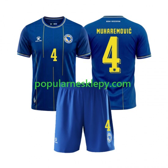 Koszulka Krótka dla Dzieci Pierwszy strój Bosnia Herzegovina Tarik Muharemovic 4 World Cup 2026