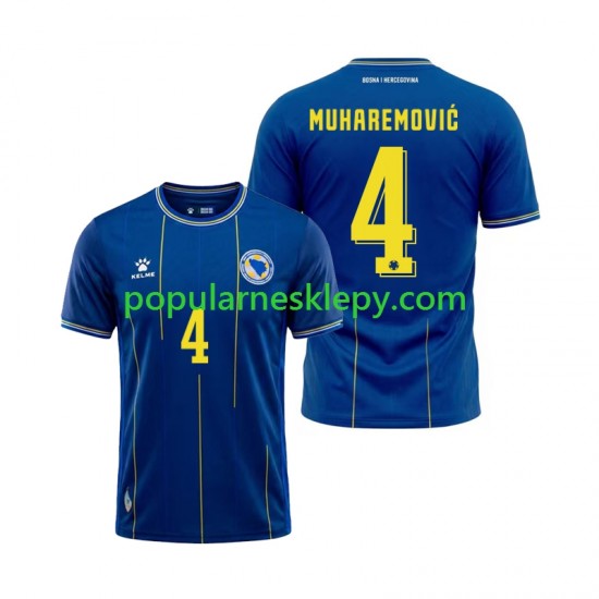 Koszulka Krótka Męska Pierwszy strój Bosnia Herzegovina Tarik Muharemovic 4 World Cup 2026 Koszulka Krótka Męska Pierwszy strój Bosnia Herzegovina Tarik Muharemovic 4 World Cup 2026