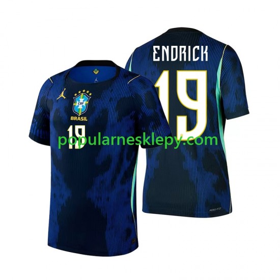 Koszulka Krótka Męska Reprezentacji Brazylii Drugi strój Endrick 19 World Cup 2026 Koszulka Krótka Męska Reprezentacji Brazylii Drugi strój Endrick 19 World Cup 2026