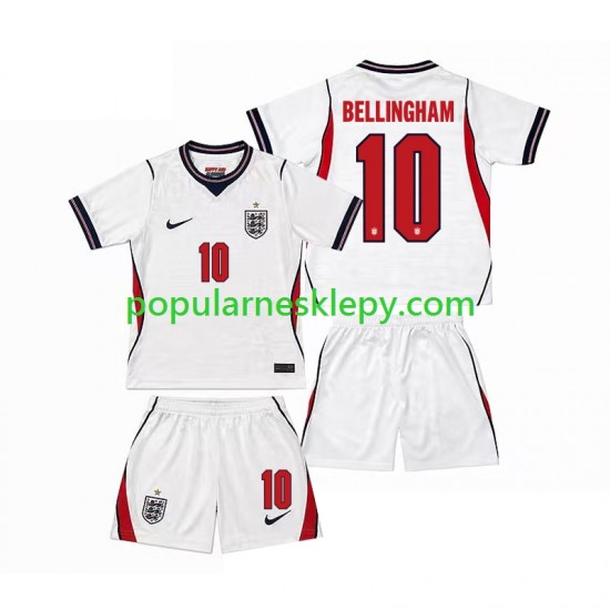 Koszulka Krótka dla Dzieci Reprezentacji Anglii Pierwszy strój Jude Bellingham 10 World Cup 2026