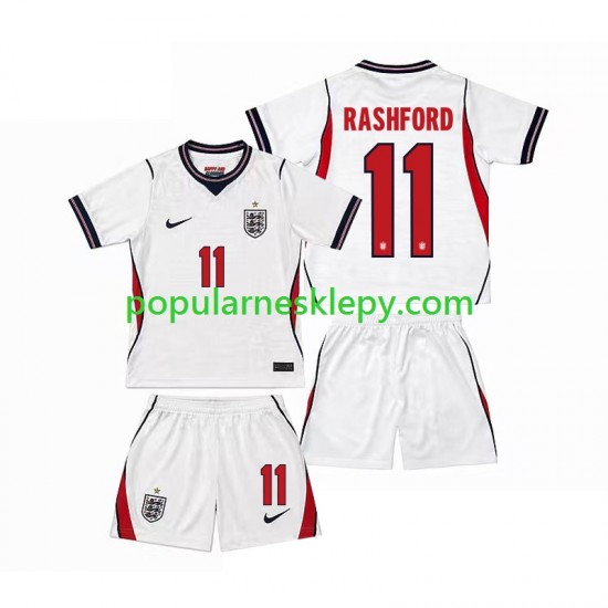 Koszulka Krótka dla Dzieci Reprezentacji Anglii Pierwszy strój Marcus Rashford 11 World Cup 2026