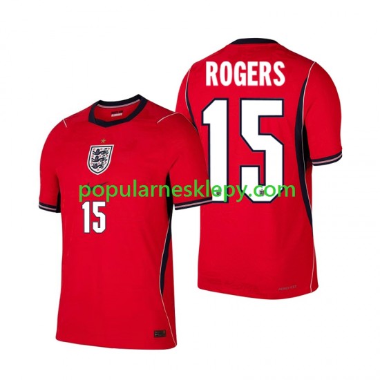 Koszulka Krótka Męska Reprezentacji Anglii Drugi strój Morgan Rogers 15 World Cup 2026 Koszulka Krótka Męska Reprezentacji Anglii Drugi strój Morgan Rogers 15 World Cup 2026