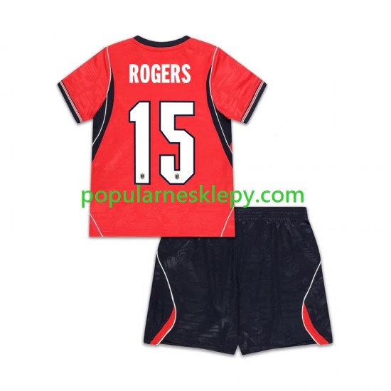 Koszulka Krótka dla Dzieci Reprezentacji Anglii Drugi strój Morgan Rogers 15 World Cup 2026