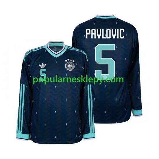 Koszulka Długi Męska Reprezentacji Niemiec Drugi strój Aleksandar Pavlovic 5 World Cup 2026