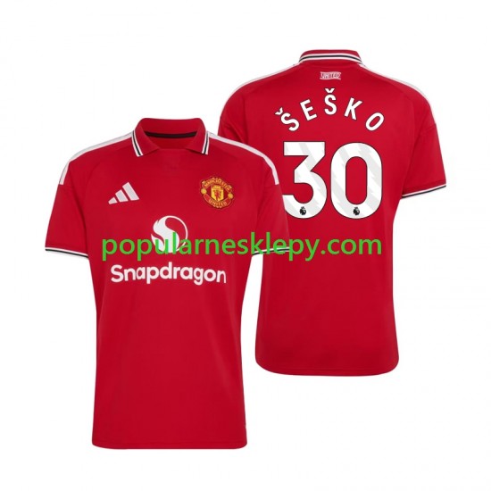 Koszulka Krótka Męska Manchester United Pierwszy strój Benjamin Sesko 30 2026-2027 Koszulka Krótka Męska Manchester United Pierwszy strój Benjamin Sesko 30 2026-2027