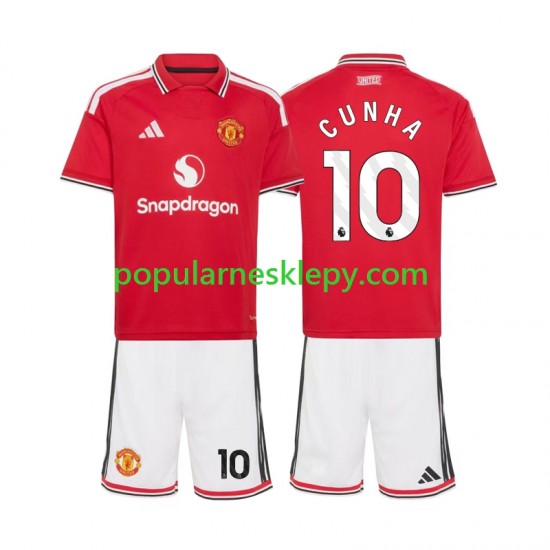Koszulka Krótka dla Dzieci Manchester United Pierwszy strój Matheus Cunha 10 2026-2027 Koszulka Krótka dla Dzieci Manchester United Pierwszy strój Matheus Cunha 10 2026-2027