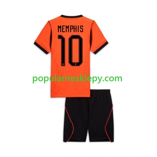 Koszulka Krótka dla Dzieci Reprezentacji Holandii Pierwszy strój Memphis Depay 10 World Cup 2026