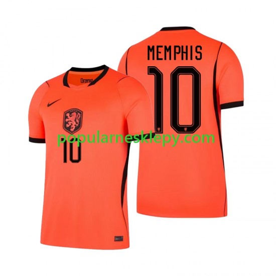 Koszulka Krótka Męska Reprezentacji Holandii Pierwszy strój Memphis Depay 10 World Cup 2026