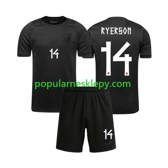 Koszulka Krótka dla Dzieci Reprezentacji Norwegii Drugi strój Julian Ryerson 14 World Cup 2026