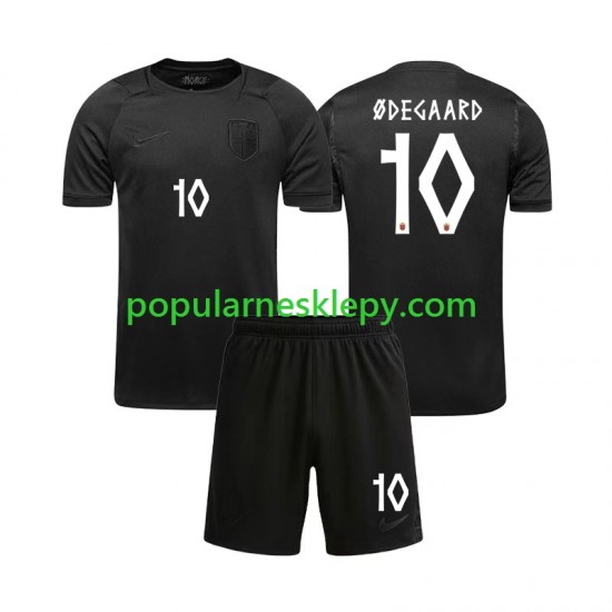 Koszulka Krótka dla Dzieci Reprezentacji Norwegii Drugi strój Martin Odegaard 10 World Cup 2026