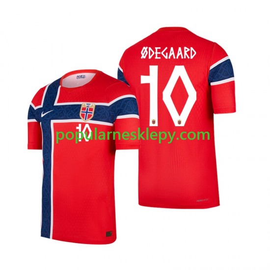 Koszulka Krótka Męska Reprezentacji Norwegii Pierwszy strój Martin Odegaard 10 World Cup 2026