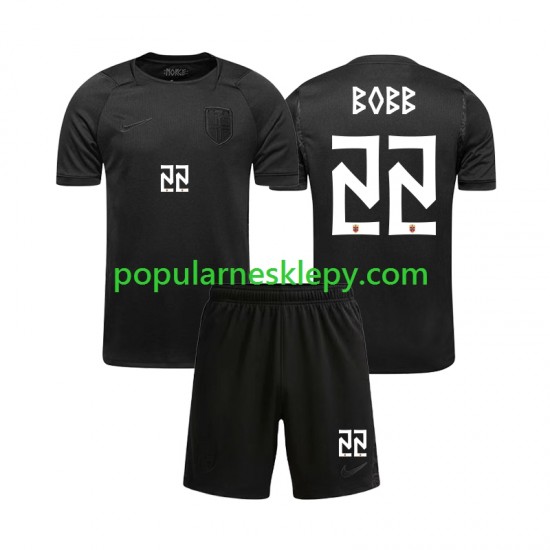 Koszulka Krótka dla Dzieci Reprezentacji Norwegii Drugi strój Oscar Bobb 22 World Cup 2026 Koszulka Krótka dla Dzieci Reprezentacji Norwegii Drugi strój Oscar Bobb 22 World Cup 2026
