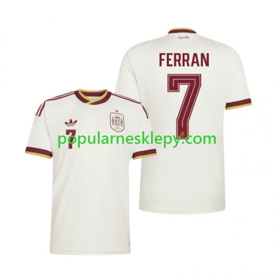 Koszulka Krótka Męska Reprezentacji Hiszpanii Drugi strój Ferran Torres 7 World Cup 2026 Koszulka Krótka Męska Reprezentacji Hiszpanii Drugi strój Ferran Torres 7 World Cup 2026