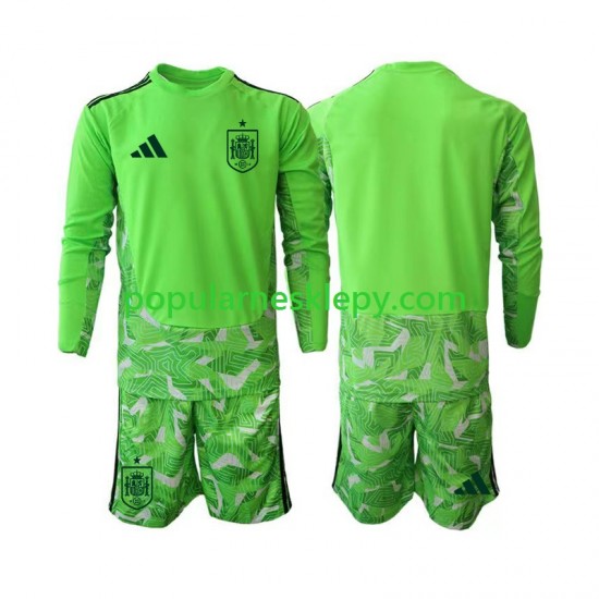 Koszulka Długi dla Dzieci Bramkarz Reprezentacji Hiszpanii 6th Green color World Cup 2026