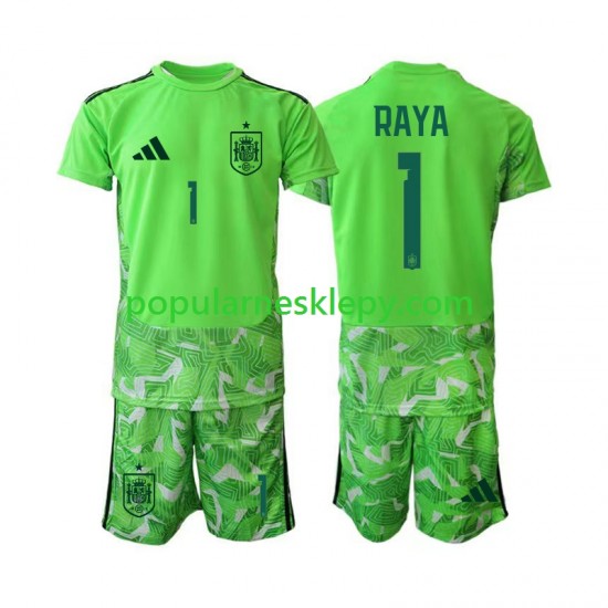 Koszulka Krótka dla Dzieci Bramkarz Reprezentacji Hiszpanii David Raya 1 6th Green color World Cup 2026