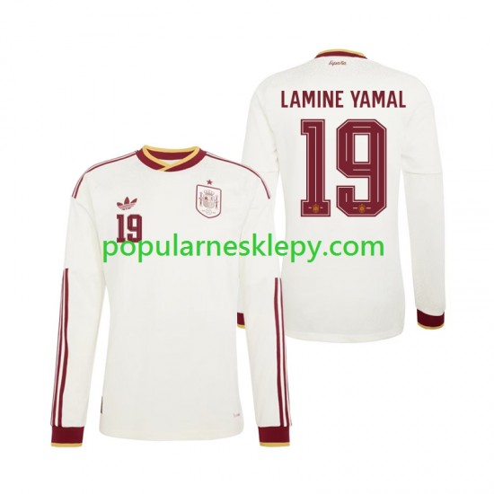 Koszulka Długi Męska Reprezentacji Hiszpanii Drugi strój Lamine Yamal 19 World Cup 2026 Koszulka Długi Męska Reprezentacji Hiszpanii Drugi strój Lamine Yamal 19 World Cup 2026
