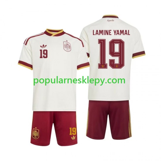 Koszulka Krótka dla Dzieci Reprezentacji Hiszpanii Drugi strój Lamine Yamal 19 World Cup 2026