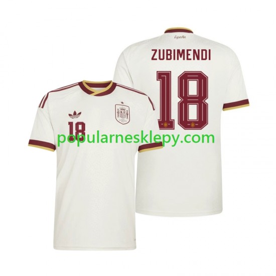 Koszulka Krótka Męska Reprezentacji Hiszpanii Drugi strój Martin Zubimendi 18 World Cup 2026