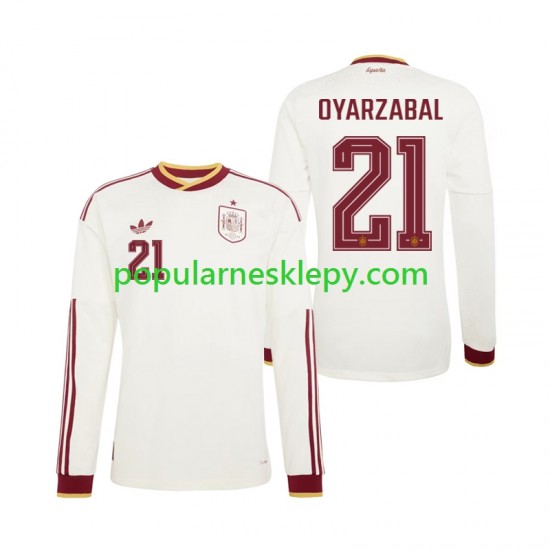 Koszulka Długi Męska Reprezentacji Hiszpanii Drugi strój Mikel Oyarzabal 21 World Cup 2026 Koszulka Długi Męska Reprezentacji Hiszpanii Drugi strój Mikel Oyarzabal 21 World Cup 2026