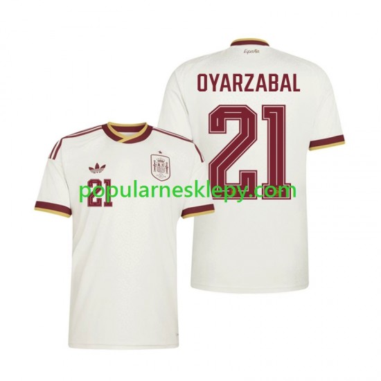 Koszulka Krótka Męska Reprezentacji Hiszpanii Drugi strój Mikel Oyarzabal 21 World Cup 2026