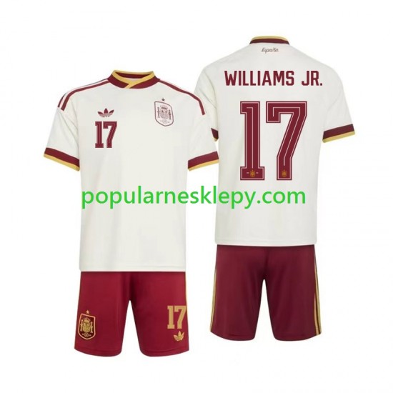 Koszulka Krótka dla Dzieci Reprezentacji Hiszpanii Drugi strój Nico Williams 17 World Cup 2026