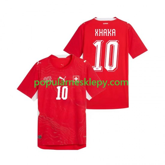 Koszulka Krótka Męska Reprezentacji Szwajcarii Pierwszy strój Granit Xhaka 10 World Cup 2026