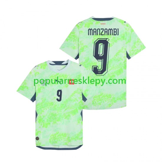 Koszulka Krótka Męska Reprezentacji Szwajcarii Drugi strój Johan Manzambi 9 World Cup 2026 Koszulka Krótka Męska Reprezentacji Szwajcarii Drugi strój Johan Manzambi 9 World Cup 2026