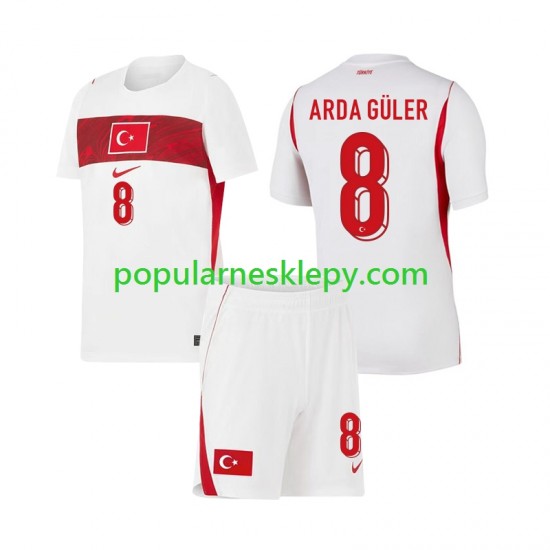 Koszulka Krótka dla Dzieci Reprezentacji Turcji Drugi strój Arda Guler 8 World Cup 2026