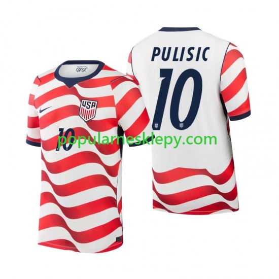 Koszulka Krótka Męska Reprezentacji Stanów Zjednoczonych Pierwszy strój Christian Pulisic 10 World Cup 2026