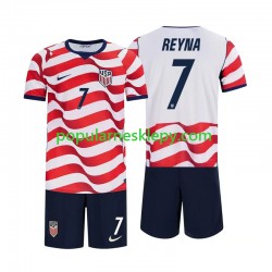 Koszulka Krótka dla Dzieci Reprezentacji Stanów Zjednoczonych Pierwszy strój Giovanni Reyna 7 World Cup 2026
