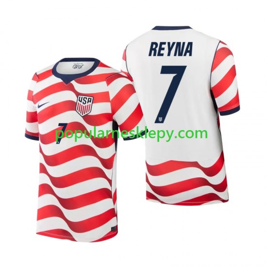 Koszulka Krótka Męska Reprezentacji Stanów Zjednoczonych Pierwszy strój Giovanni Reyna 7 World Cup 2026