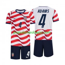 Koszulka Krótka dla Dzieci Reprezentacji Stanów Zjednoczonych Pierwszy strój Tyler Adams 4 World Cup 2026