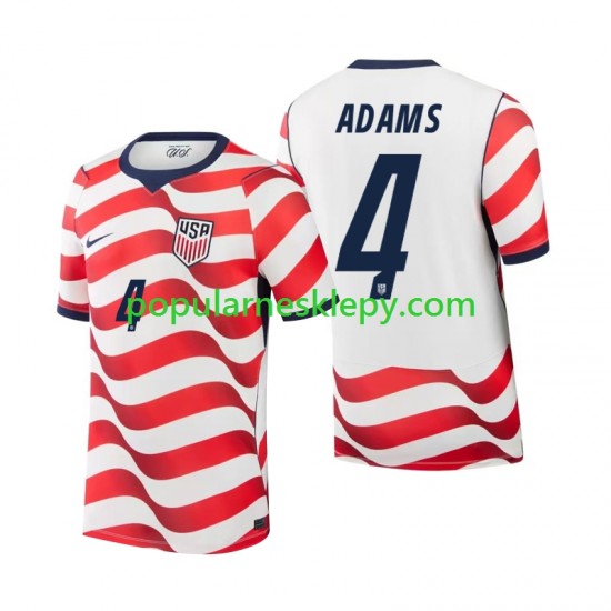 Koszulka Krótka Męska Reprezentacji Stanów Zjednoczonych Pierwszy strój Tyler Adams 4 World Cup 2026