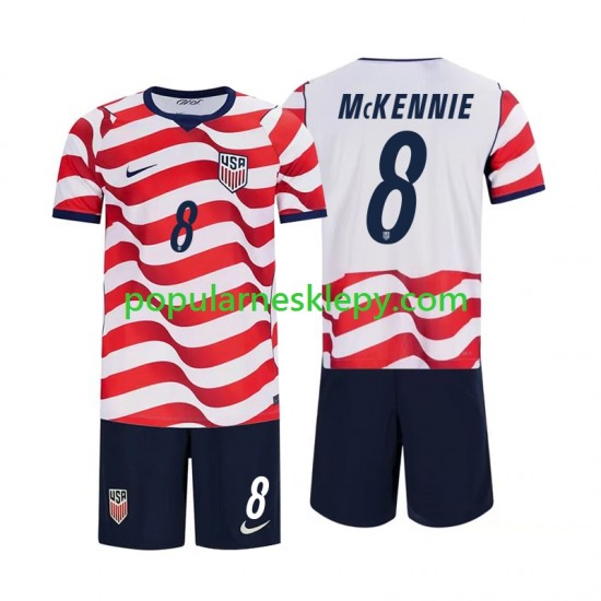 Koszulka Krótka dla Dzieci Reprezentacji Stanów Zjednoczonych Pierwszy strój Weston McKennie 8 World Cup 2026