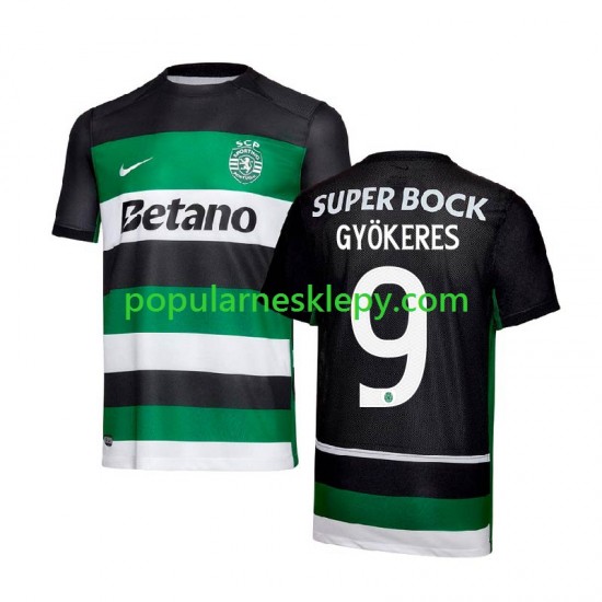 Koszulka Krótka Męska Sporting CP Pierwszy strój Gyokeres 9 2024-2025