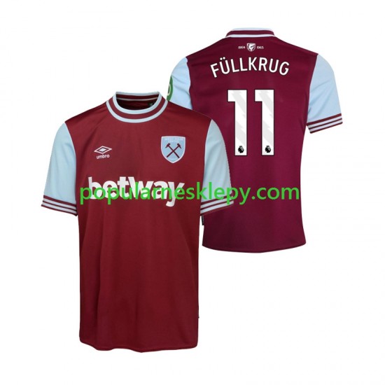 Koszulka Krótka Męska West Ham United Pierwszy strój FULLKRUG 11 2024-2025
