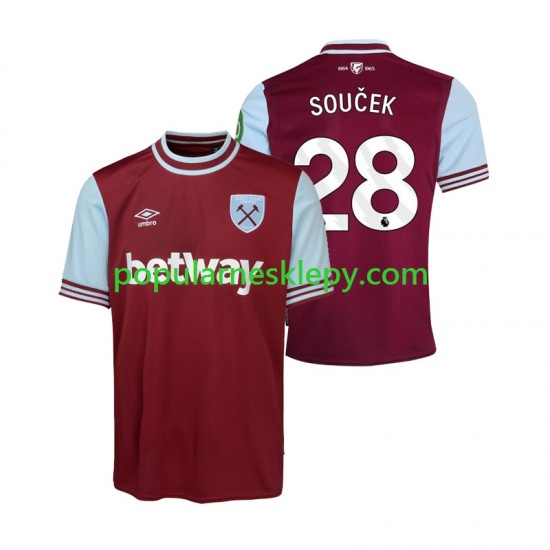 Koszulka Krótka Męska West Ham United Pierwszy strój SOUCEK 28 2024-2025