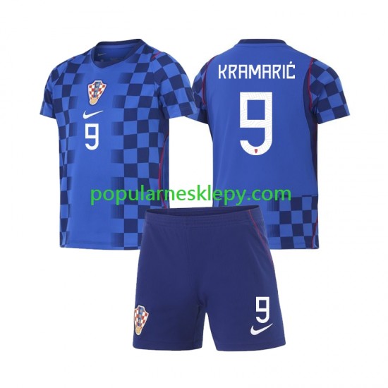 Koszulka Krótka dla Dzieci Reprezentacji Chorwacji Drugi strój Andrej Kramaric 9 World Cup 2026