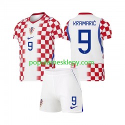 Koszulka Krótka dla Dzieci Reprezentacji Chorwacji Pierwszy strój Andrej Kramaric 9 World Cup 2026