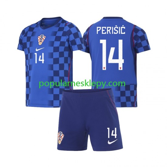 Koszulka Krótka dla Dzieci Reprezentacji Chorwacji Drugi strój Ivan Perisic 14 World Cup 2026