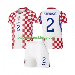 Koszulka Krótka dla Dzieci Reprezentacji Chorwacji Pierwszy strój Josip Stanisic 2 World Cup 2026